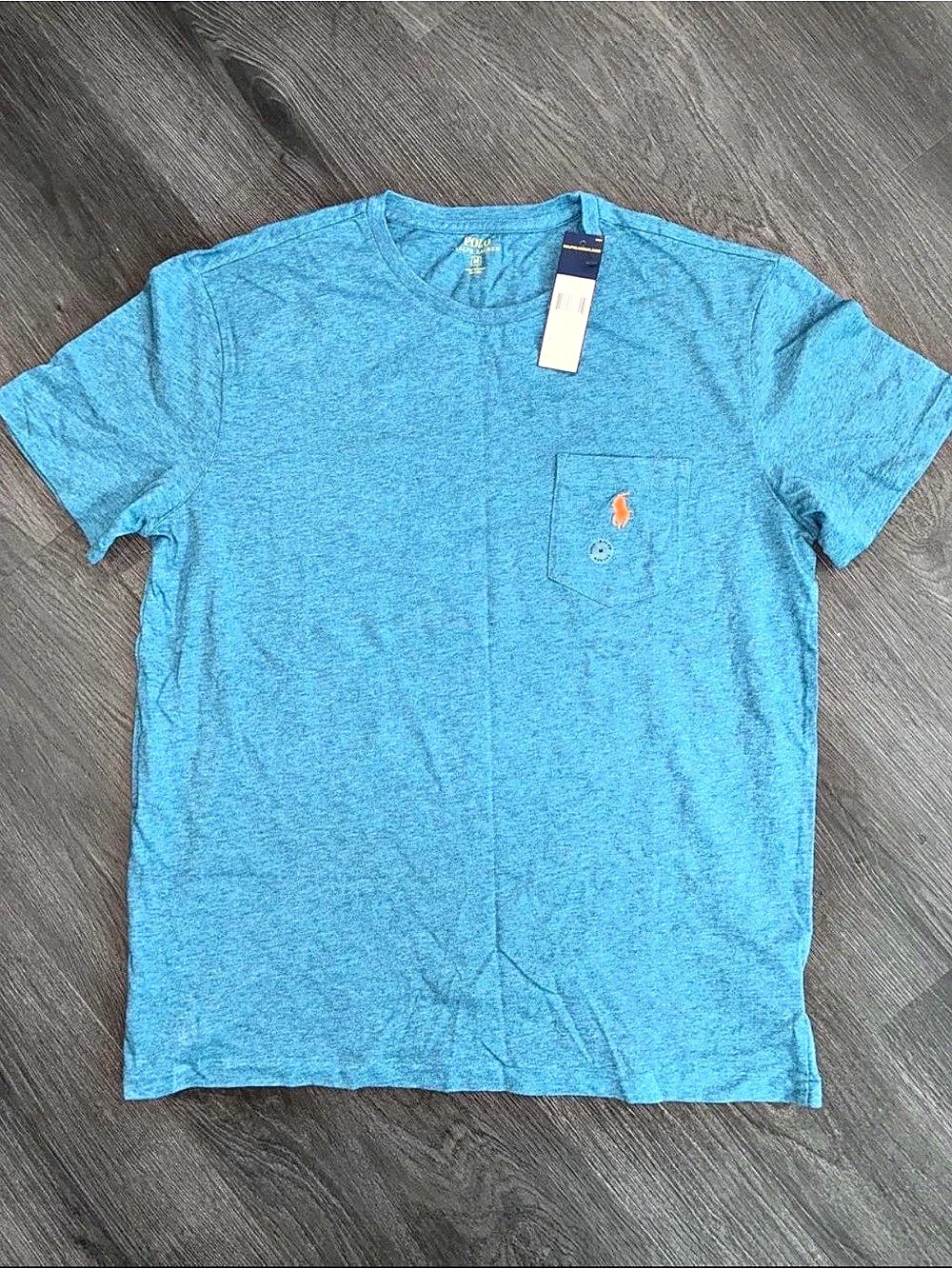 New Polo Ralph Lauren Classic Fit Pocket T-Shirt Blue Medium